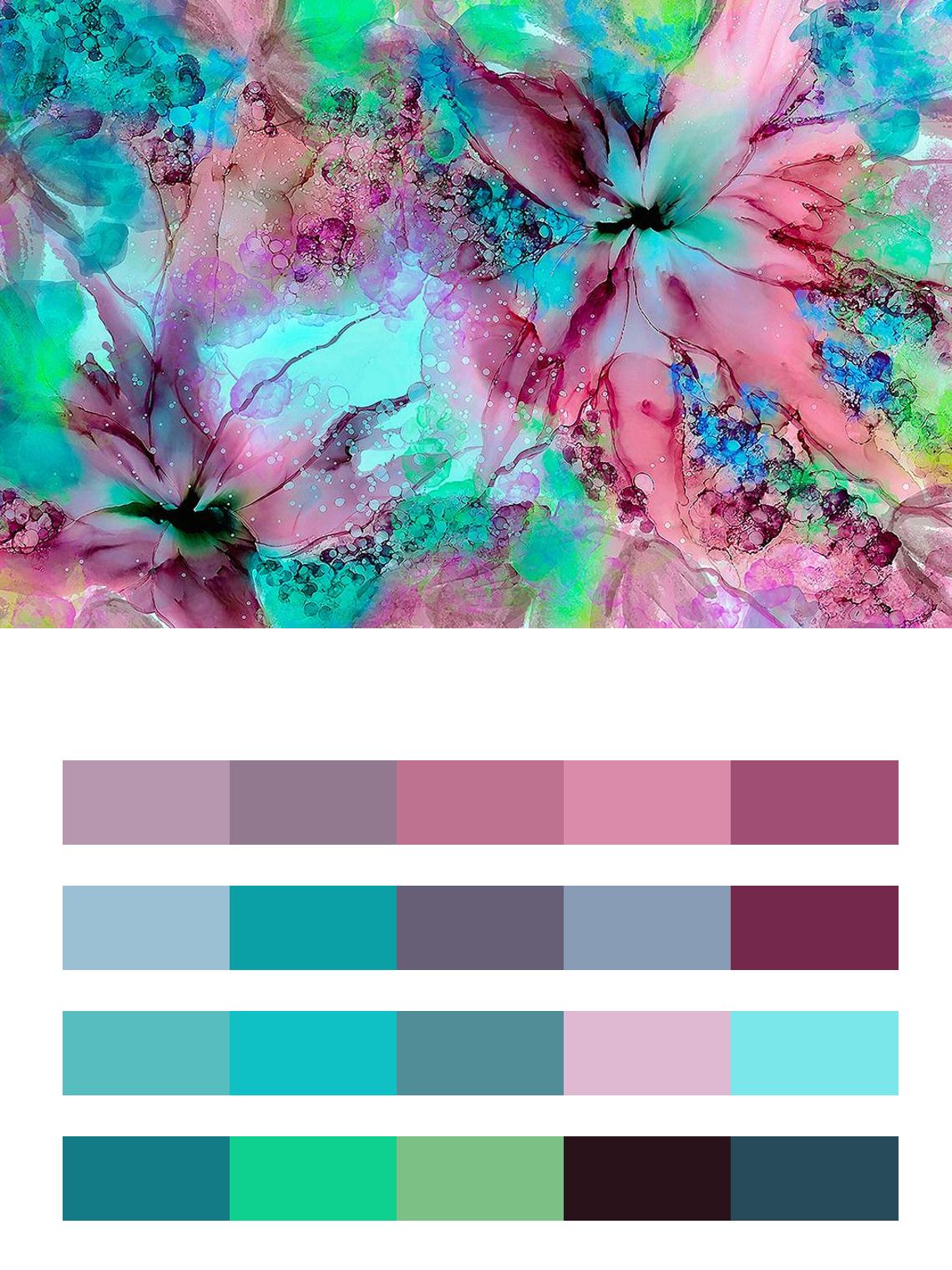 акварель абстракция цвета