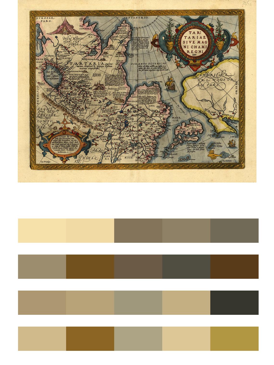 Старинная карта острова на английском языке цвета